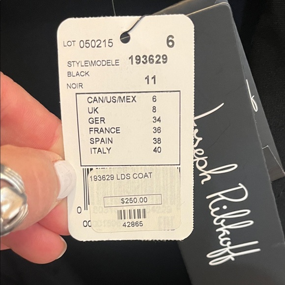 Joseph Ribkoff Black Long Coat - Picture 2 of 14